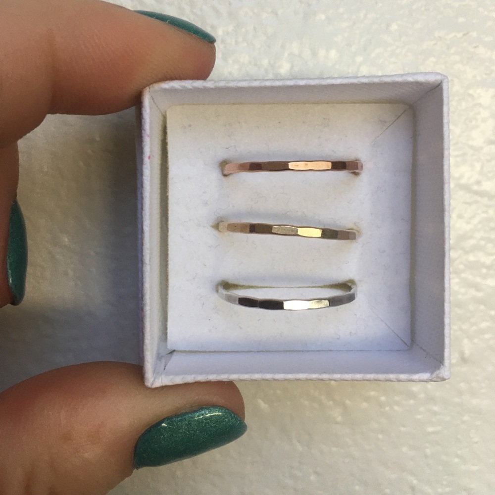 COPY - Minimalist Hammered Stacker Rings!